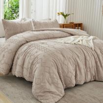 Conjunto de edredom Andency Sage Green Tufted Queen com 2 fronhas