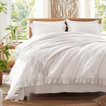 Conjunto de edredom Anluoer Twin White Bed em uma bolsa de 5 peças