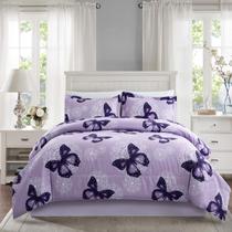 Conjunto de edredom ARTALL de microfibra leve, 3 peças, roxo
