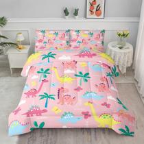 Conjunto de edredom Axolotl Cute Dinosaur Queen com 1 edredom e 2 fronhas Conjunto de edredom Axolotl Cute Dinosaur Queen com 1 edredom e 2 fronhas