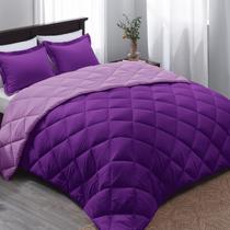 Conjunto de edredom Basic Beyond King Size Purple Reversível Conjunto de edredom Basic Beyond King Size Purple Reversível