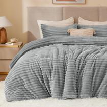 Conjunto de Edredom BEDELITE Fleece Twin - Super Macio e Quente - Cinza Conjunto de Edredom BEDELITE Fleece Twin - Super Macio e Quente - Cinza