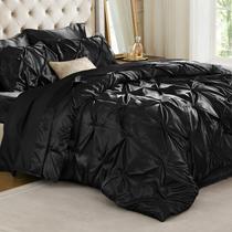 Conjunto de Edredom BEDELITE Queen 7 Peças Cetim Preto Conjunto de Edredom BEDELITE Queen 7 Peças Cetim Preto