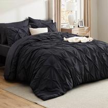 Conjunto de Edredom Bedsure California King 7 Peças - Preto