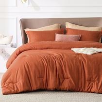 Conjunto de edredom Bedsure California King Burnt Orange 3 peças