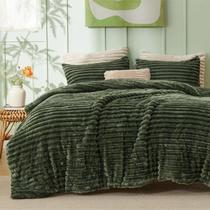 Conjunto de edredom Bedsure de tamanho completo, verde oliva, macio, 3 peças Conjunto de edredom Bedsure de tamanho completo, verde oliva, macio, 3 peças