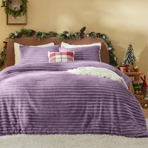 Conjunto de Edredom Bedsure Fluffy Queen - Roxo Claro com 2 Fronhas Conjunto de Edredom Bedsure Fluffy Queen - Roxo Claro com 2 Fronhas