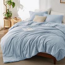 Conjunto de edredom Bedsure Full Light Blue, tamanho completo, 3 peças Conjunto de edredom Bedsure Full Light Blue, tamanho completo, 3 peças