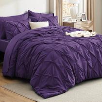 Conjunto de edredom Bedsure Full Size, 7 peças, roxo GentleSoft