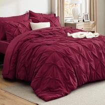 Conjunto de edredom Bedsure Full Size Red com conjunto de roupa de cama de 7 peças Conjunto de edredom Bedsure Full Size Red com conjunto de roupa de cama de 7 peças