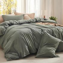 Conjunto de edredom Bedsure Greyish Olive Green Queen Size Conjunto de edredom Bedsure Greyish Olive Green Queen Size