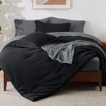 Conjunto de edredom Bedsure King Black com 8 peças pré-lavadas
