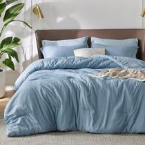 Conjunto de Edredom Bedsure King Size - Azul Tempestade - Para Todas as Estações