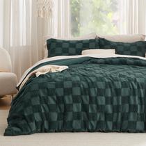 Conjunto de edredom Bedsure King Size Emerald, 3 peças