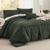 Conjunto de Edredom Bedsure Queen - 4 Peças - Verde Oliva