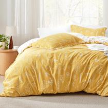 Conjunto de Edredom Bedsure Queen Amarelo - 1 Edredom e 2 Capas