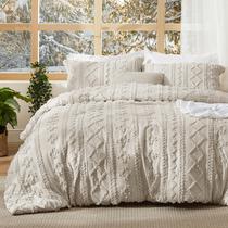 Conjunto de Edredom Bedsure Queen - Estilo Boho Tufted Oversize