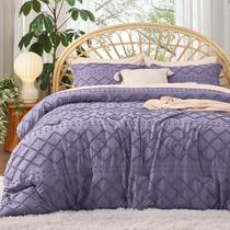 Conjunto de edredom Bedsure Queen Grayish Purple com 2 fronhas