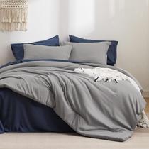 Conjunto de edredom Bedsure Queen Grey, 7 peças para todas as estações Conjunto de edredom Bedsure Queen Grey, 7 peças para todas as estações