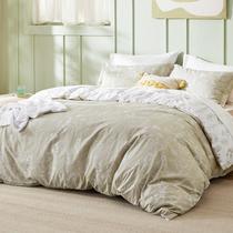 Conjunto de edredom Bedsure Queen Linen com 1 edredom e 2 fronhas Conjunto de edredom Bedsure Queen Linen com 1 edredom e 2 fronhas