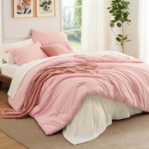 Conjunto de edredom Bedsure Queen Pink, 7 peças para todas as estações Conjunto de edredom Bedsure Queen Pink, 7 peças para todas as estações