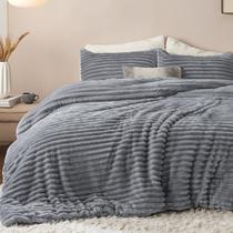 Conjunto de Edredom Bedsure Queen Size Cinza - 3 Peças - Super Macio