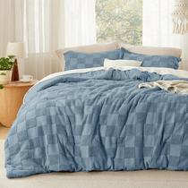 Conjunto de edredom Bedsure Queen Size Mineral Blue 3 peças