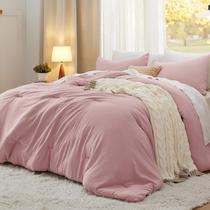 Conjunto de Edredom Bedsure Queen Size Rosa - 3 Peças - Coleção GentleSoft Conjunto de Edredom Bedsure Queen Size Rosa - 3 Peças - Coleção GentleSoft