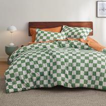 Conjunto de edredom Bedsure Queen Size xadrez para meninos, 3 peças Conjunto de edredom Bedsure Queen Size xadrez para meninos, 3 peças