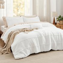 Conjunto de Edredom Bedsure Twin Branco com 1 Fronha e Travesseiro