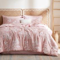 Conjunto de edredom Bedsure Twin Floral Pink, 5 peças