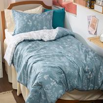 Conjunto de edredom Bedsure Twin Mineral Blue com padrão floral