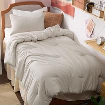 Conjunto de edredom Bedsure Twin Size Bege, pré-lavado, 2 peças