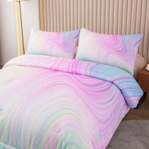 Conjunto de edredom Bodhi Tie Dye Marbling Colorful Marble Twin
