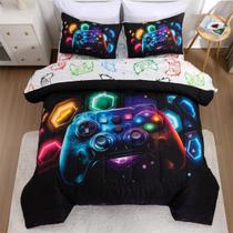 Conjunto de edredom, console de jogos NTBED para crianças, espaço completo, 5 unidades