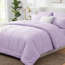 Conjunto de edredom CozyLux Light Purple King Size 7 peças