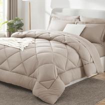 Conjunto de edredom CozyLux Linen King Size, 7 peças, cama em uma bolsa Conjunto de edredom CozyLux Linen King Size, 7 peças, cama em uma bolsa