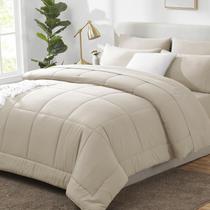 Conjunto de edredom CozyLux Queen, 7 peças, cama em um saco, aveia Conjunto de edredom CozyLux Queen, 7 peças, cama em um saco, aveia