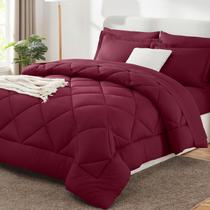 Conjunto de edredom CozyLux Queen com lençóis, 7 peças, cama em uma bolsa