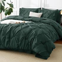 Conjunto de edredom CozyLux Queen, verde floresta, 7 peças Conjunto de edredom CozyLux Queen, verde floresta, 7 peças
