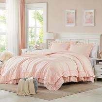 Conjunto de edredom Cupocupa Blush Pink Queen com 1 edredom e 2 fronhas