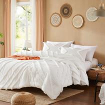 Conjunto de edredom Cupocupa King Size Ivory Boho 3 peças para toda a temporada Conjunto de edredom Cupocupa King Size Ivory Boho 3 peças para toda a temporada