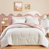 Conjunto de edredom de algodão floral Joyreap para meninas tamanho duplo