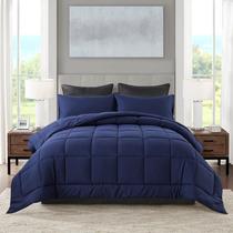 Conjunto de edredom DOWNCOOL Blue em tamanho real com 2 fronhas