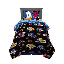 Conjunto de edredom e lençóis Sonic the Hedgehog Anime Twin Size
