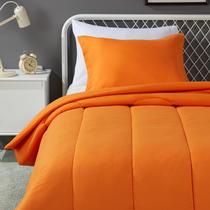 Conjunto de edredom e travesseiro Amazon Basics Twin Orange