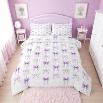 Conjunto de edredom Erosebridal Purple Borboleta para meninas