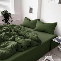 Conjunto de edredom ETDIFFE Dark Olive Green Queen 3 peças Conjunto de edredom ETDIFFE Dark Olive Green Queen 3 peças