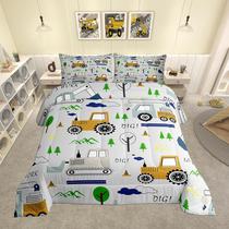 Conjunto de edredom Feelyou Construction Twin Size com 1 fronha Conjunto de edredom Feelyou Construction Twin Size com 1 fronha