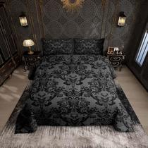 Conjunto de edredom Feelyou Gothic Queen Size verde oliva escuro Conjunto de edredom Feelyou Gothic Queen Size verde oliva escuro